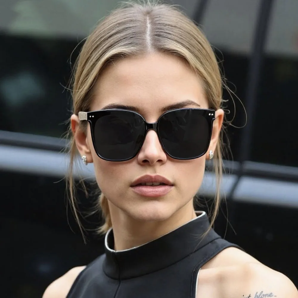 משקפי שמש גדולות חדשות לנשים מעצבות חיצוניות טרנדיות וינטאג' – תמונה 7