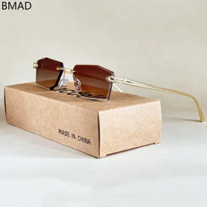 משקפי שמש ללא מסגרת לנשים מעצבים מותג יוקרה משקפי שמש לחופשה וינטאג' אוקולוס גפאס דרופשיפינג לנטס לונט