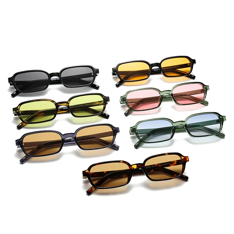 משקפי שמש מלבניות קטנות חדשות לנשים בסגנון פאנק SALE – תמונה 3