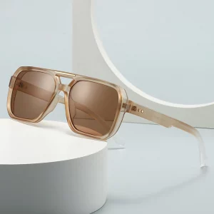 משקפי שמש מרובעות עם גשר כפול גברים נשים SALE