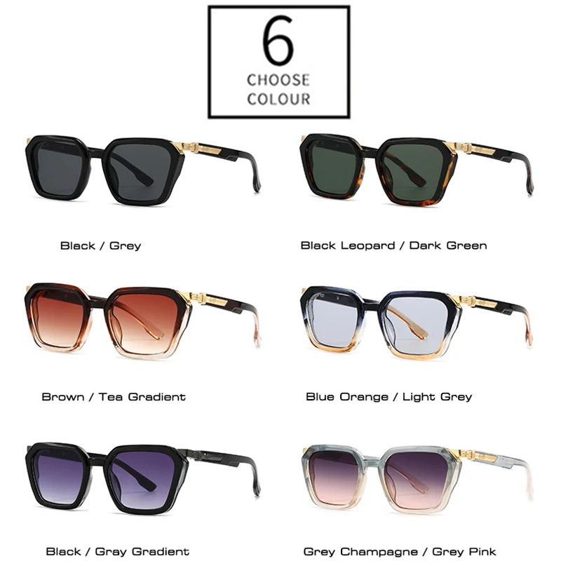 משקפי שמש נשים עין חתול צבעונית כפולה בסגנון פופולרי – תמונה 3