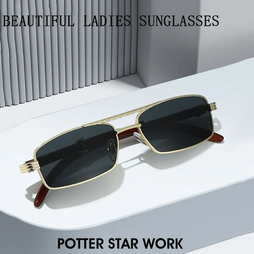 משקפי שמש יוקרתיות לנשים מגניבות ומודרניות ריבועיות וינטאג'