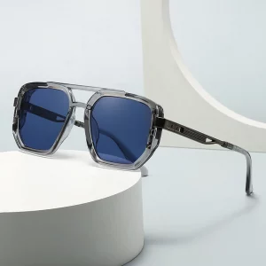 משקפי שמש ריבועיות עם גשר כפול בסגנון אופנתי פופולרי