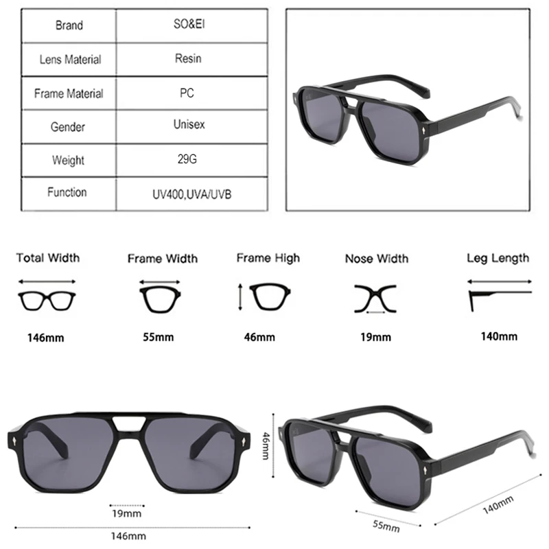 גשרים מרובעים משקפי שמש אופנה נשים טרנדים SALE – תמונה 6