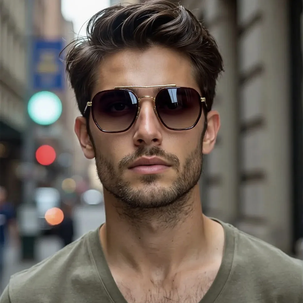 משקפי שמש מעצבים לגברים טרנדיים וינטאג' יוקרתיים – תמונה 4