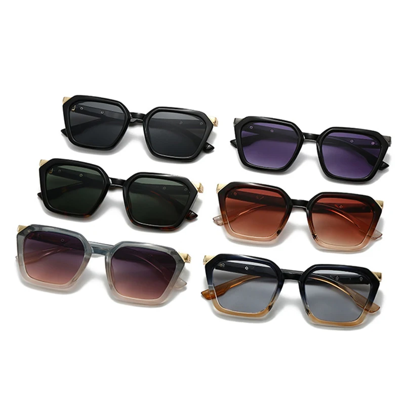 משקפי שמש נשים עין חתול צבעונית כפולה בסגנון פופולרי – תמונה 2