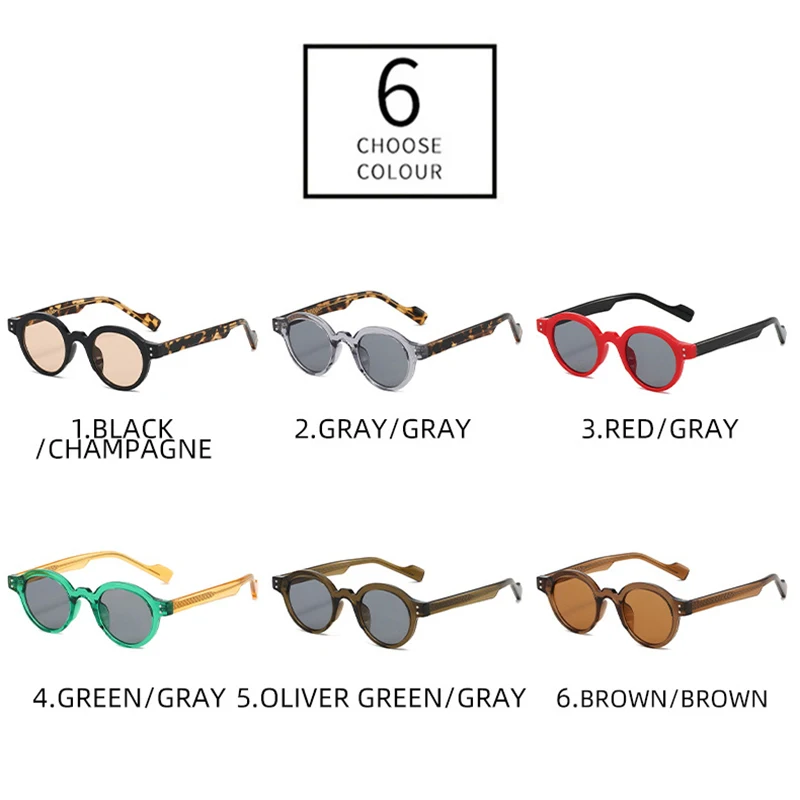 משקפי שמש נשים מעוגלות רטרו לגברים בסגנון פאנק SALE – תמונה 4