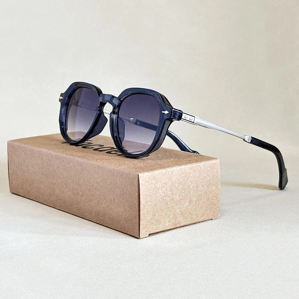 משקפי שמש וינטאג' סטימפאנק מעצב אובליים פאנק – תמונה 7