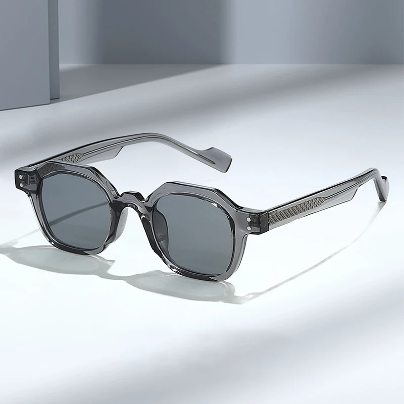 משקפי שמש גברים מרובעים בצורת מצולע רטרו לנשים SALE