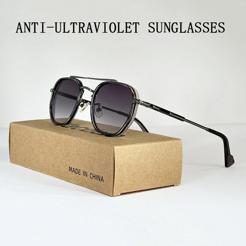 משקפי שמש מעצבים לגברים טרנדיים וינטאג' יוקרתיים – תמונה 5