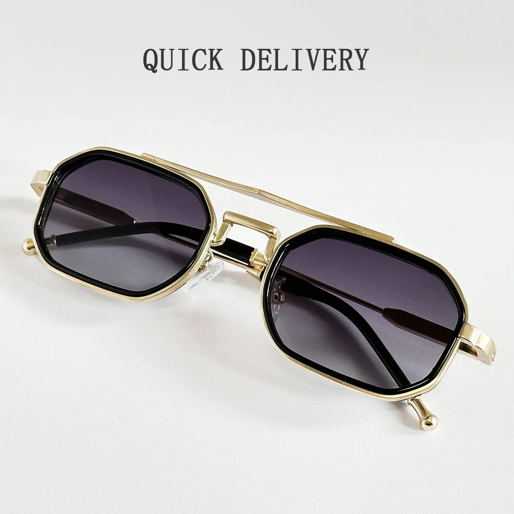 משקפי שמש אובליים וינטאג' מעוצבים לשנת 2025, משקפי שמש אופנתיים בסגנון פאנק, משקפי שמש סטימפאנק, משלוח ישיר, משקפי שמש Gafas Lentes Lunette – תמונה 4