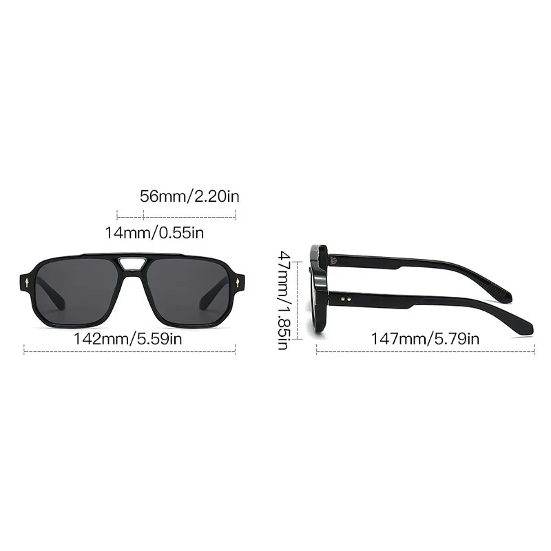 2025 הבציר משקפי שמש מעצב נשים וגברים טרנדים – תמונה 10