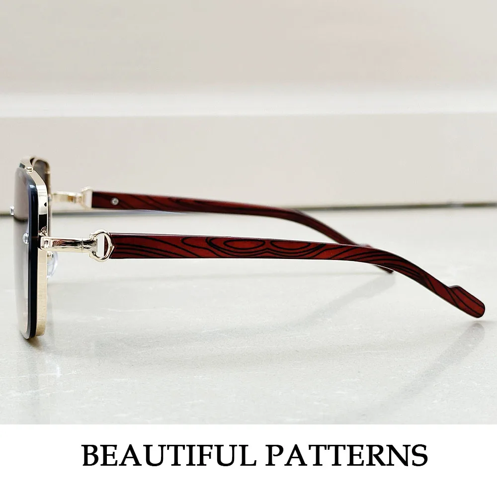 משקפי שמש ריבועיים חדשים לגברים משקפי שמש חיצוניים וינטאג' אוקולוס מעצב עץ משקפי שמש מסנני שמש עדשות נפילה Gafas – תמונה 9