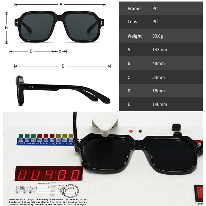 משקפי שמש גוונים גברים פאנק SALE – תמונה 4